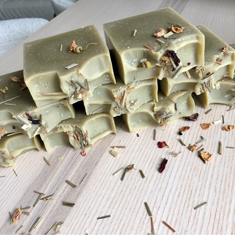 Lemongrass Jasmine | Handcrafted Soap Bar - Set of 2 - Picture 3 of 6